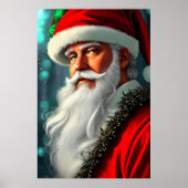 Der Weihnachtsmann mit weißem Bart | AI Art Poster (Vorne)