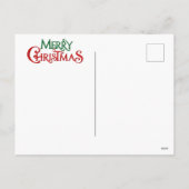 Der Weihnachtsmann mit Wildtieren Feiertagspostkarte (Rückseite)