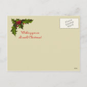 Der Weihnachtsmann mit zwei Mädchen Feiertagspostkarte (Rückseite)