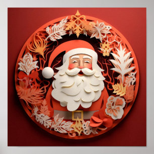 Der Weihnachtsmann muss ausgeschnitten werden Poster