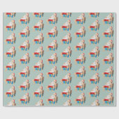 Der Weihnachtsmann nimmt ein kleines Nickerchen Geschenkpapier (Flach)