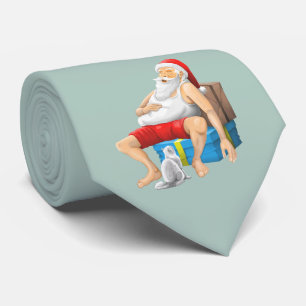 Der Weihnachtsmann nimmt ein kleines Nickerchen Krawatte