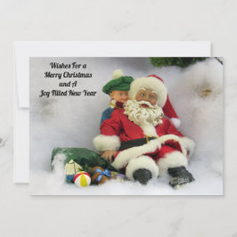 Der Weihnachtsmann nimmt einen Tumor - flache Weih Feiertagskarte