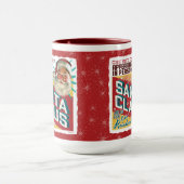Der Weihnachtsmann! Nur eine Nacht! Retro-Poster-D Tasse (Zentrum)