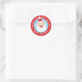 Der Weihnachtsmann öffnet nicht bis Weihnachten Runder Aufkleber (Tasche)