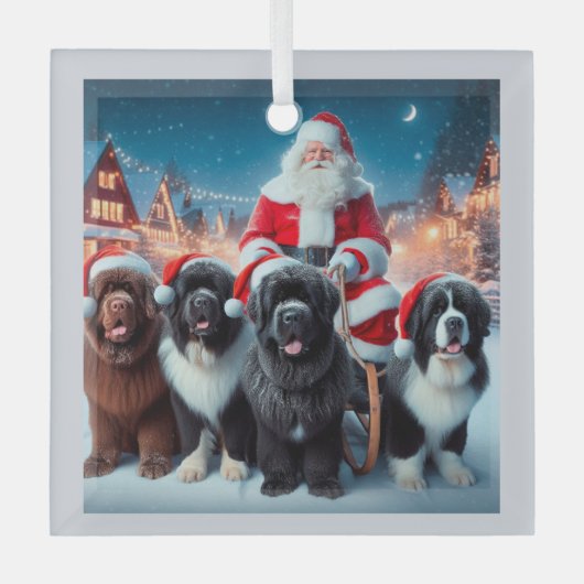 Der Weihnachtsmann Ornament Aus Glas (Vorderseite)