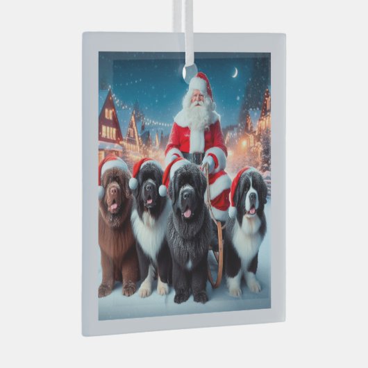 Der Weihnachtsmann Ornament Aus Glas (Vorderseite Rechts)