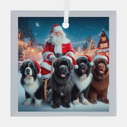 Der Weihnachtsmann Ornament Aus Glas (Rückseite)