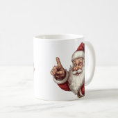 Der Weihnachtsmann pinkelt hinter einer Wandillust Kaffeetasse (VorderseiteRechts)