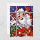 Der Weihnachtsmann pinkelt in der Retrokarte Ihres Postkarte (Vorne/Hinten)
