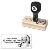 Der Weihnachtsmann raucht ein Pipe Nordpol Alaska Gummistempel (Stempel)