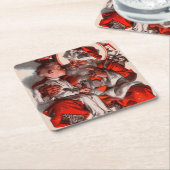 Der Weihnachtsmann Rechteckiger Pappuntersetzer (angewinkelt)