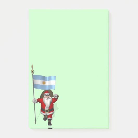 Der Weihnachtsmann reist nach Argentinien Post-it Klebezettel (Vorderseite)