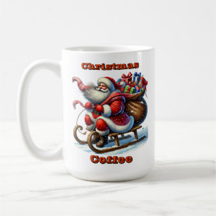 Der Weihnachtsmann reiten mit Geschenken Kaffeetasse