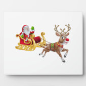 Der Weihnachtsmann reitet auf Schlitten Fotoplatte (Vorderseite)