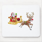 Der Weihnachtsmann reitet auf Schlitten Mousepad (Vorne)