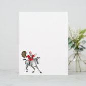 Der Weihnachtsmann reitet ein Silberpferd (Stehend Vorderseite)