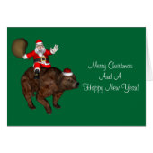 Der Weihnachtsmann reitet einen Bär (Vorderseite (Horizontal))