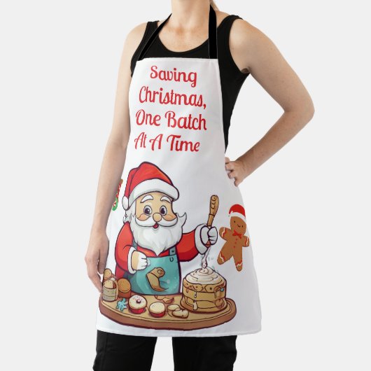 Der Weihnachtsmann Rette ein Stapel nach dem ander Schürze (InSitu)
