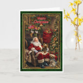 Der Weihnachtsmann ruht Karte (Gelbe Blume)