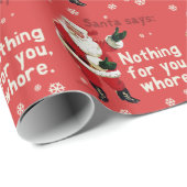 Der Weihnachtsmann sagt, nichts für dich Geschenkpapier (Rolleneckpunkt)