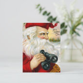 Der Weihnachtsmann sieht dich an Feiertagspostkarte (Stehend Vorderseite)