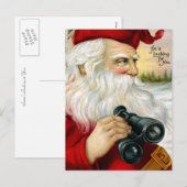 Der Weihnachtsmann sieht dich an Feiertagspostkarte (Vorne/Hinten)