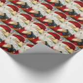 Der Weihnachtsmann sieht dich an Geschenkpapier (Ecke)