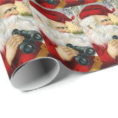 Der Weihnachtsmann sieht dich an Geschenkpapier (Rolleneckpunkt)