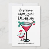 Der Weihnachtsmann sieht dich, wenn du Weihnachten (Vorderseite)