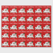 Der Weihnachtsmann sieht dir zu | Weihnachten Geschenkpapier (Flach)