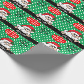 Der Weihnachtsmann sieht dir zu | Weihnachten Geschenkpapier (Ecke)