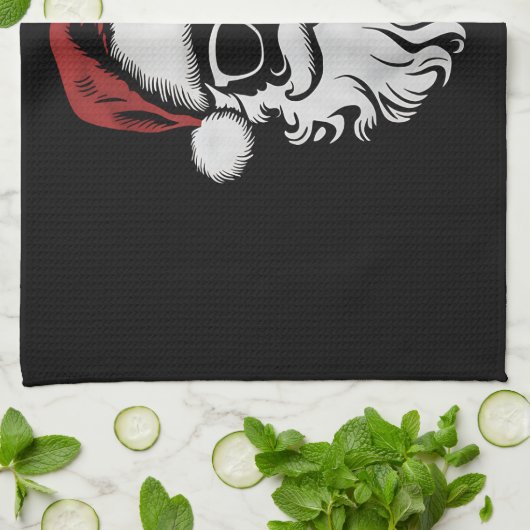 Der Weihnachtsmann sieht eine Sonnenbrille mit Hut Geschirrtuch (Gefaltet)