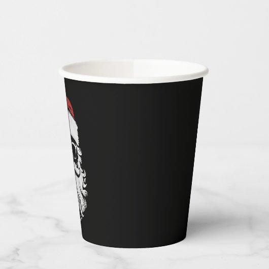 Der Weihnachtsmann sieht eine Sonnenbrille mit Hut Pappbecher (Links)