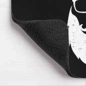 Der Weihnachtsmann sieht mit Hut-Bart-Weihnachten  Mousepad (Ecke)