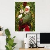 Der Weihnachtsmann sieht neu aus | AI Art Poster (Heimbüro)