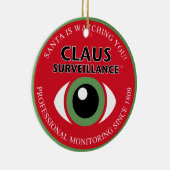 Der Weihnachtsmann sieht zu Keramik Ornament (Rechts)