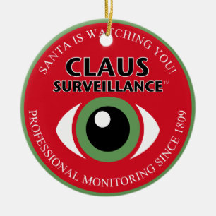 Der Weihnachtsmann sieht zu Keramik Ornament