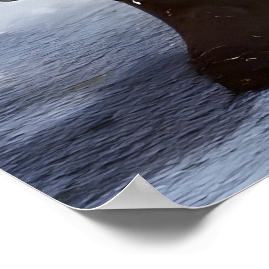 Der Weihnachtsmann sitzt im Stuhl | AI Art Poster (Ecke)