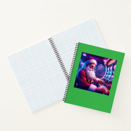 Der Weihnachtsmann spielt im Casino Notizblock (Innenseite)