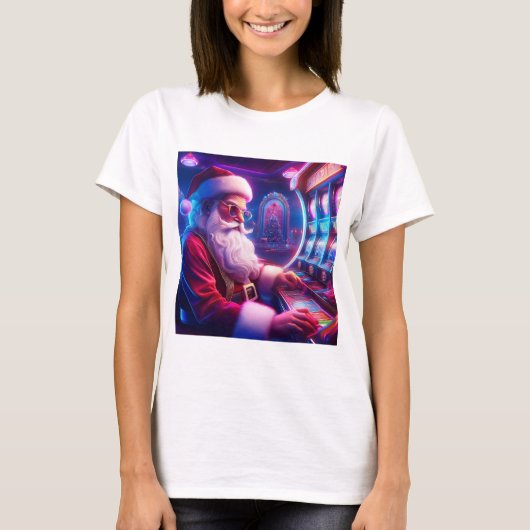 Der Weihnachtsmann spielt im Casino T-Shirt (Vorderseite)
