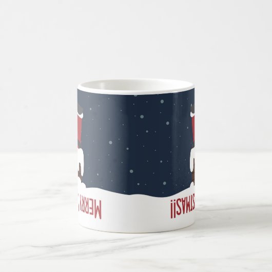 Der Weihnachtsmann steckt im Kamin Kaffeetasse (Mittel)