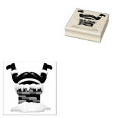 Der Weihnachtsmann steckt im Schornstein Gummistempel (Stempel)