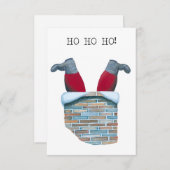 Der Weihnachtsmann steckt in der Kaminkarte fest (Vorne/Hinten)