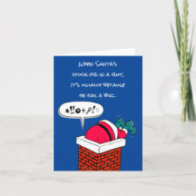 Der Weihnachtsmann steckt in Kamin