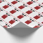 Der Weihnachtsmann steckte in einem Kamin Geschenkpapier (Ecke)