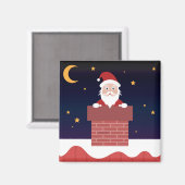 Der Weihnachtsmann steckte in meinem Kamin fest Magnet (Vorderseite/Rückseite)