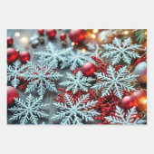 Der Weihnachtsmann steht fröhlich in einer schneeb Geschenkpapier Set (Vorderseite 3)