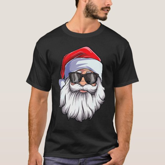 Der Weihnachtsmann steht mit Hat Beard Christm vor T-Shirt (Vorderseite)