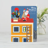 Der Weihnachtsmann trifft auf das portugiesische R Karte (Stehend Vorderseite)